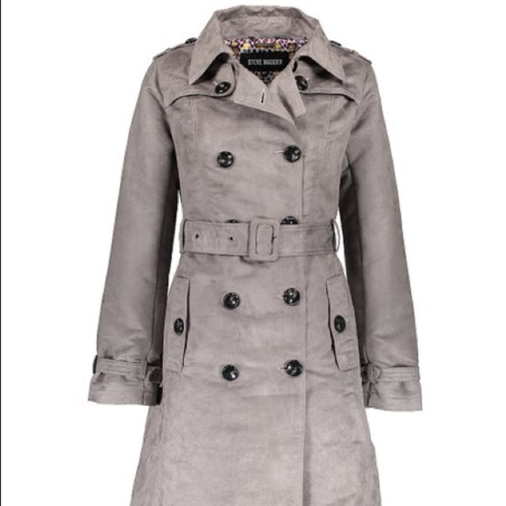 Steve Madden Suede Trench Coat NWT